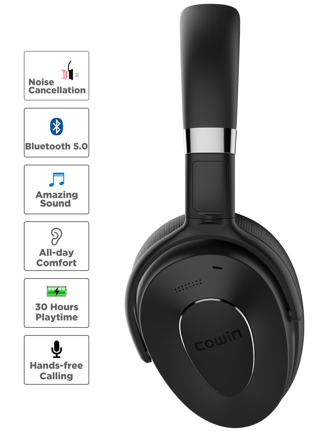 COWIN SE8 CASQUE BLUETOOTH À RÉDUCTION ACTIVE DU BRUIT